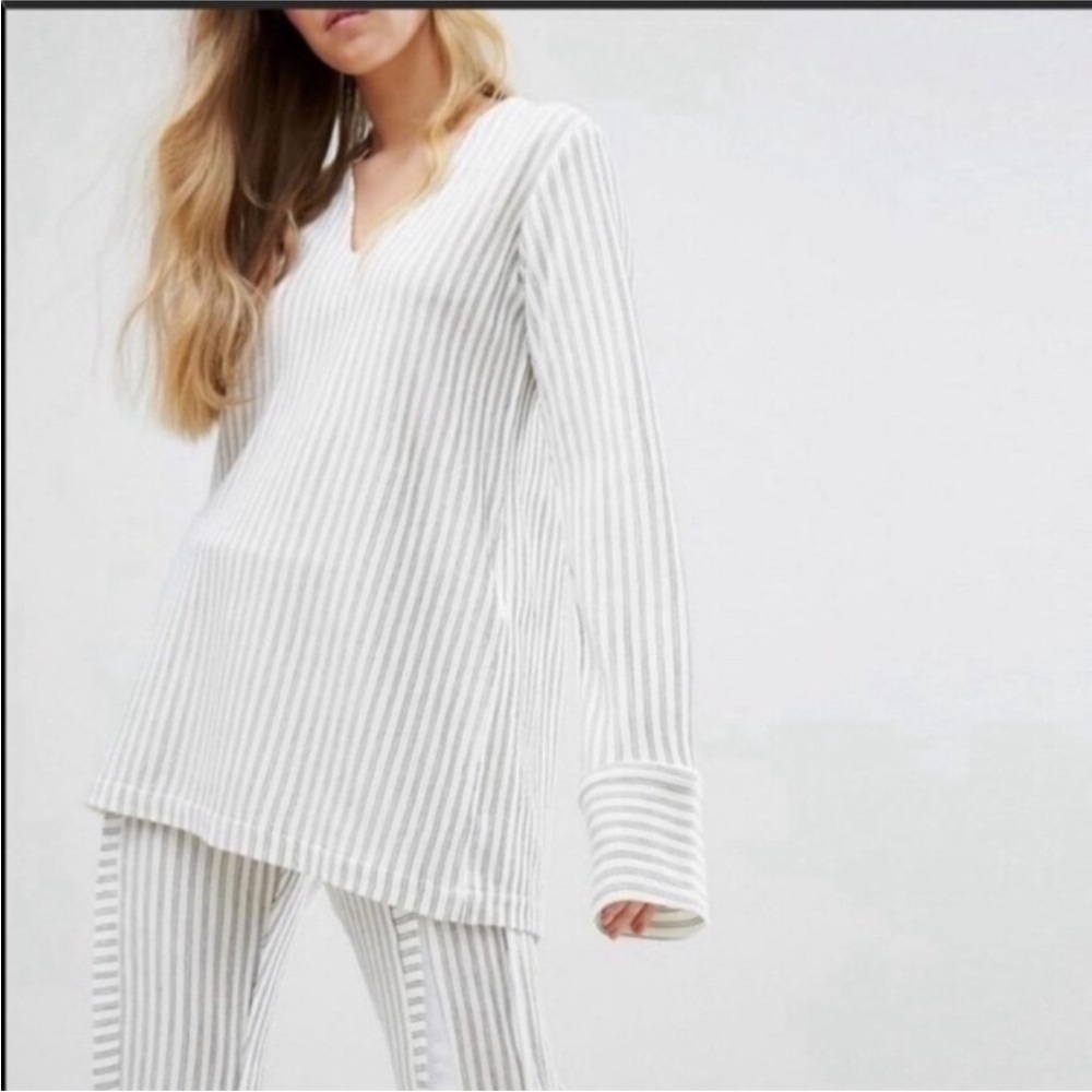 House of Sunny Striped White and Gray Set